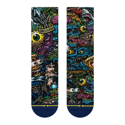 Merge4 Jam Packed Crew Socks With Art By Jimbo Phillips