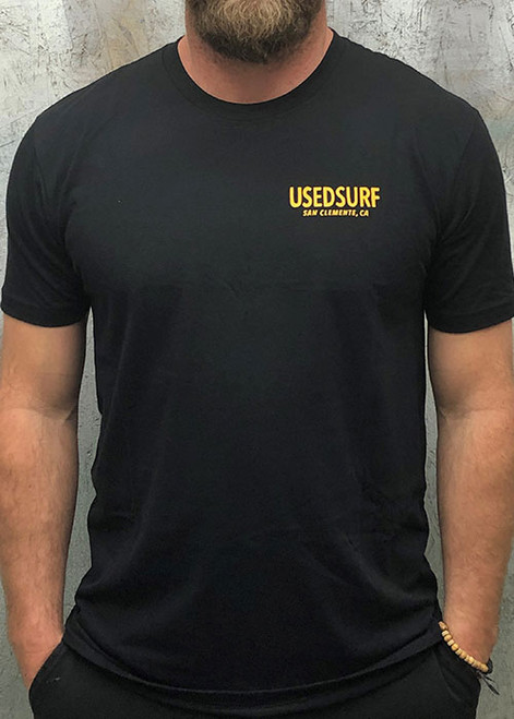 USEDSURF Original T-Shirt in Black and Yellow