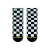 Merge4 Checker Black/White Quarter Crew Socks