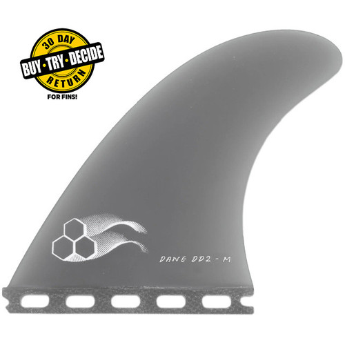 Dane Reynolds DD2 Fiberglass Tri Set Futures Compatible - Smoke