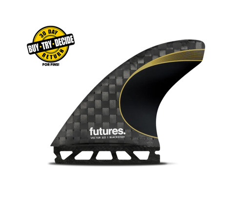 Futures Vector 3/2 Blackstix+ Thruster Medium - USEDSURF