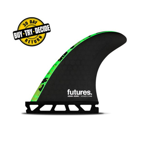 Futures John John JJF HC Thruster XS Grom - Blk/Green 2025/2026