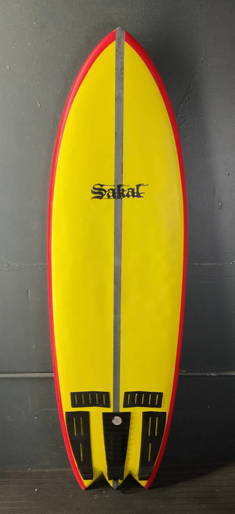 5'9” Sakal “Killer Fish” 39.39L Used Surfboard #44032 - USEDSURF