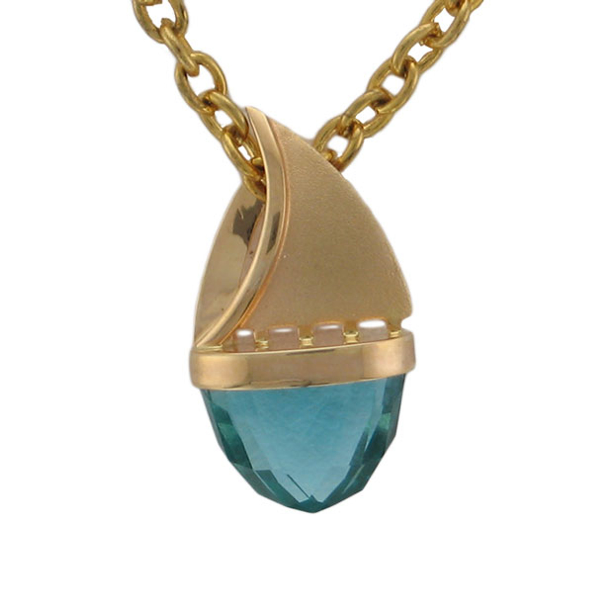 blue topaz sailboat pendant