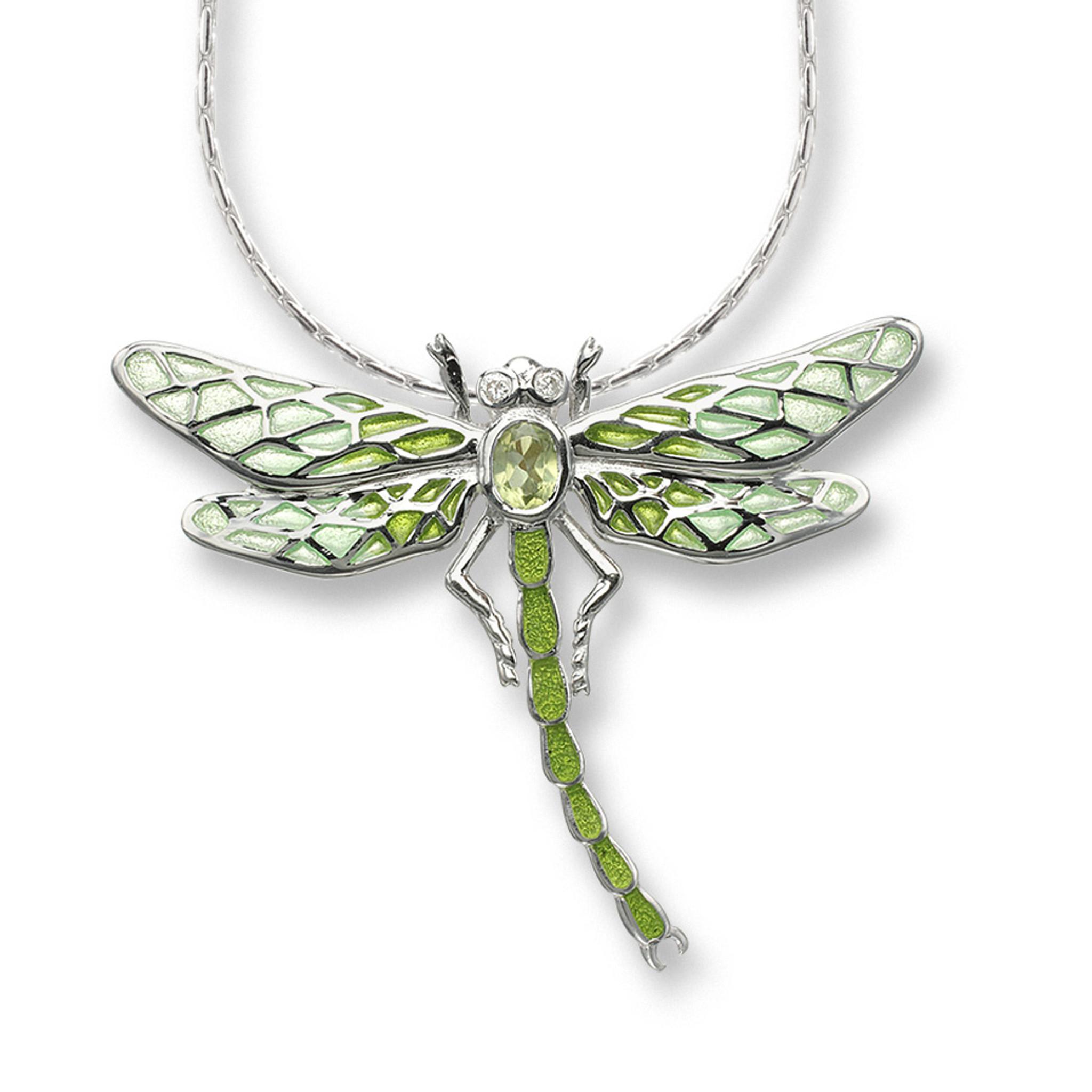 Dragonfly Necklace in Sterling Silver - Tommy J Designer Jewelry