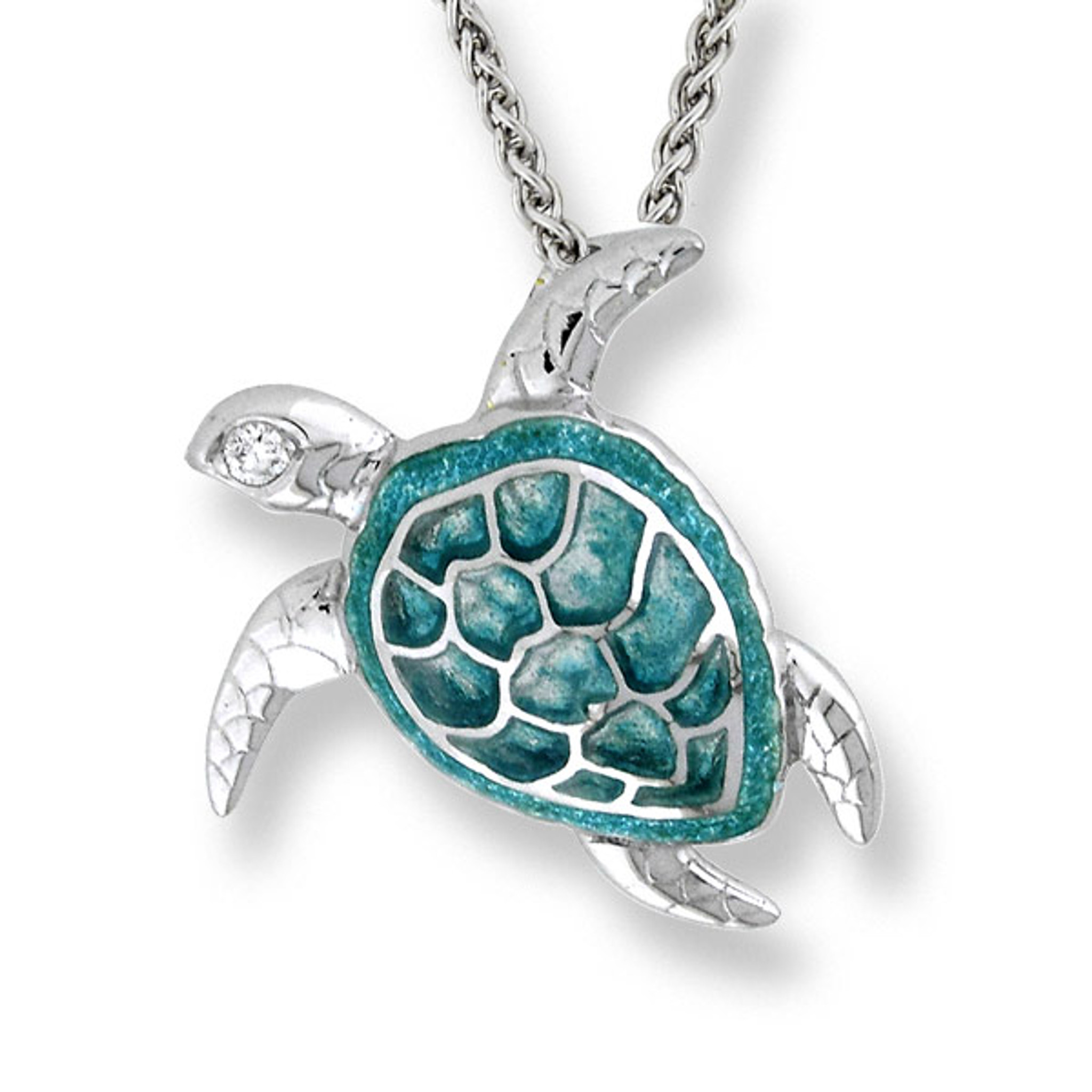 Stainless Steel Sea Turtle Pendant Necklace. - Etsy