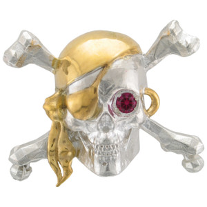 Jolly Roger Multi w/stone SS/24k Vermeil