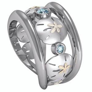 Sea Mist Sand Dollar Ring