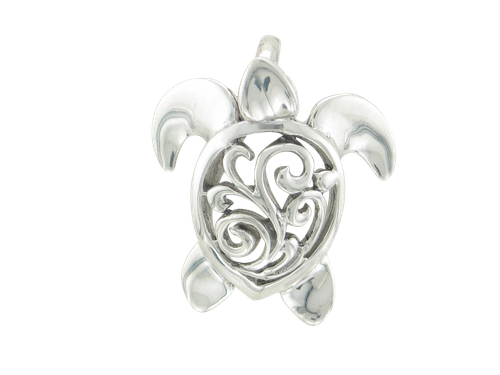 Sterling Silver Filigree Turtle Pendant