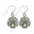 Sand Dollar earrings - Sterling Silver/24k vermeil