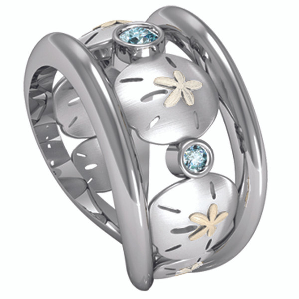 Sea Mist Sand Dollar Ring