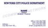 New York Police Department Business Card #19 | Captain