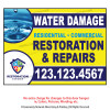 Water Damage Restoration  Yard Sign 02 |18" x 24"