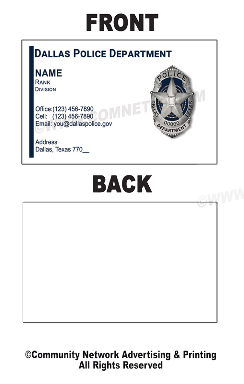 DPD Business Card #14 | Department Badge