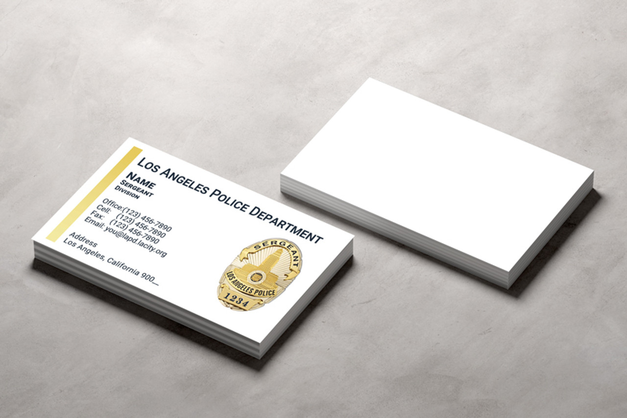 LAPD Business Card #17 | Sergeant Gold Badge
