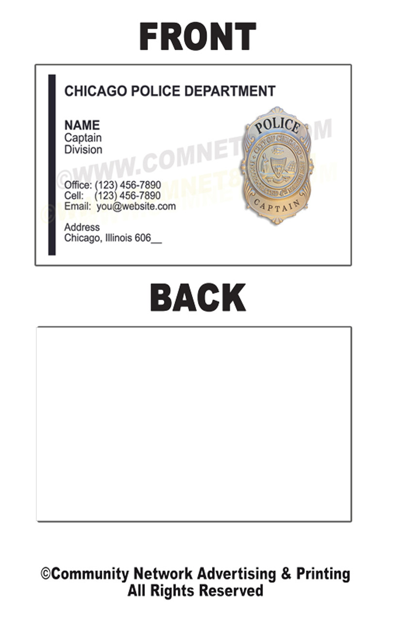 Chicago Police Business Card #14 | Captain