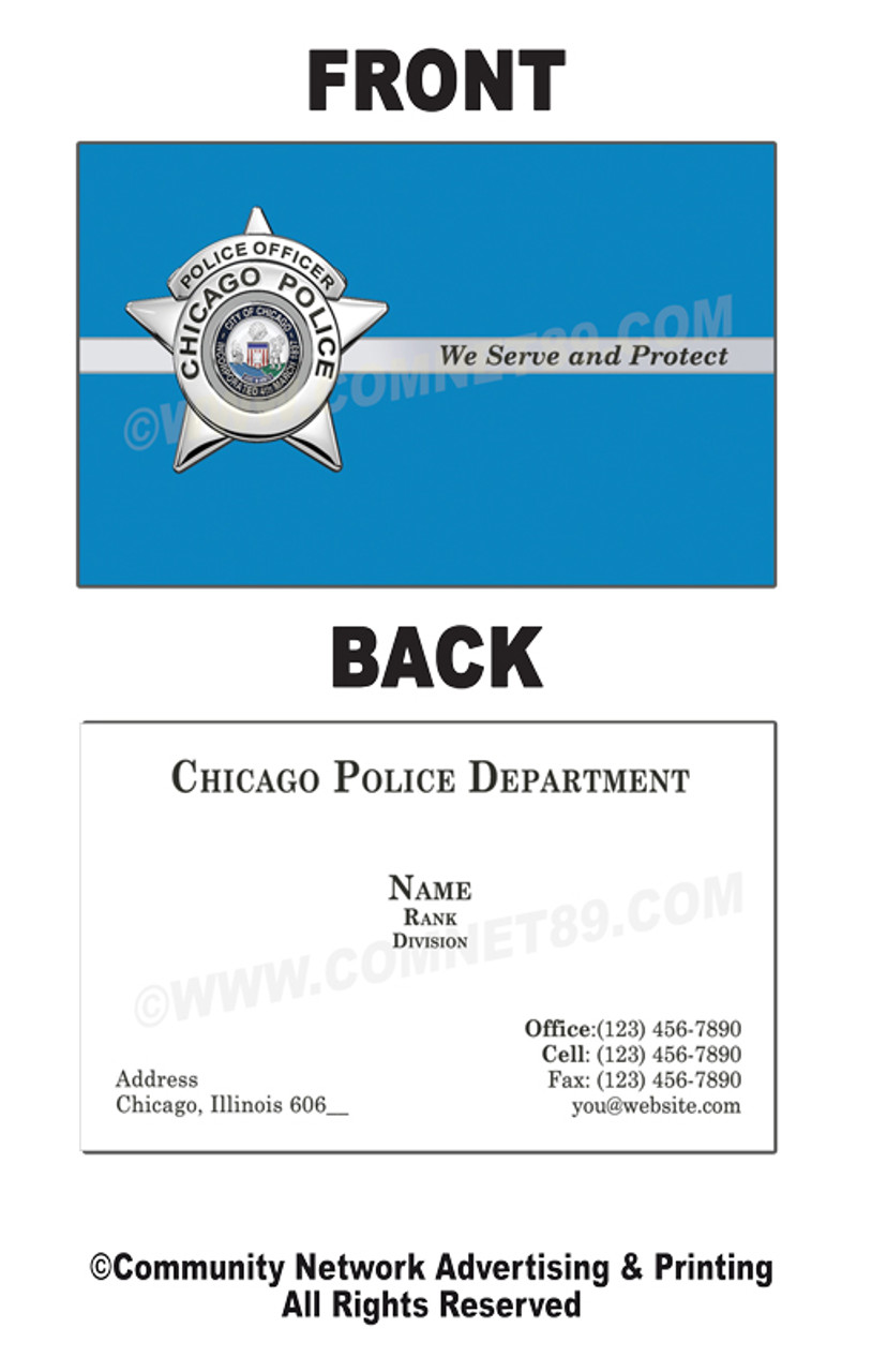 Chicago Police Business Card #15 | Police Officer