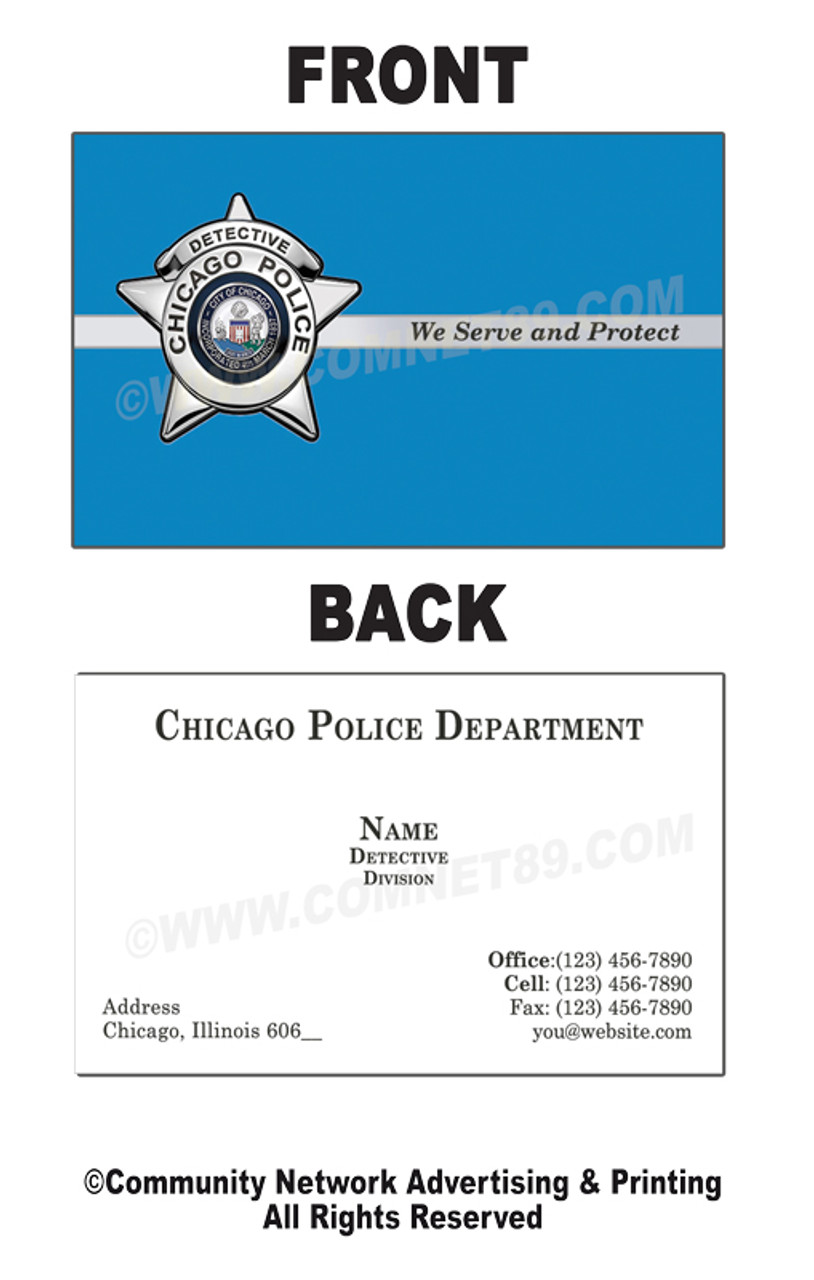 Chicago Police Business Card #16 | Detective
