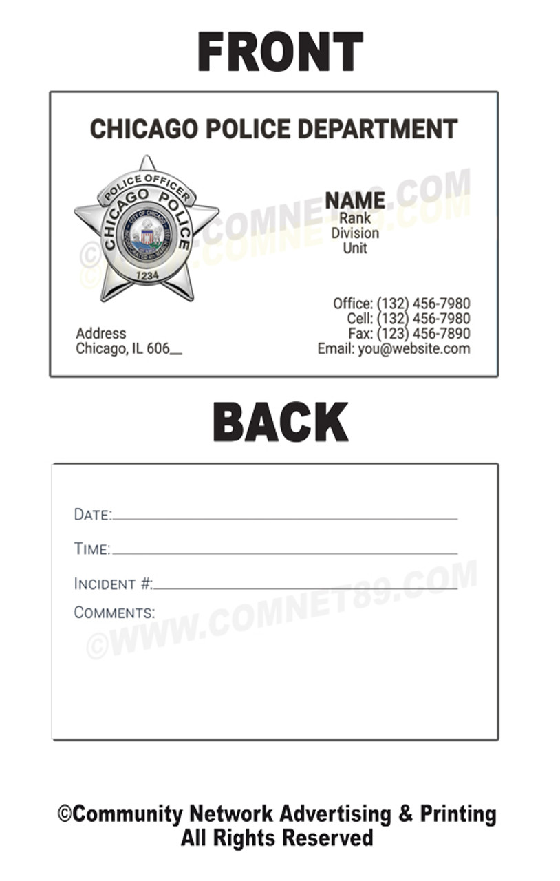 Chicago Police Business Card #19 | Officer