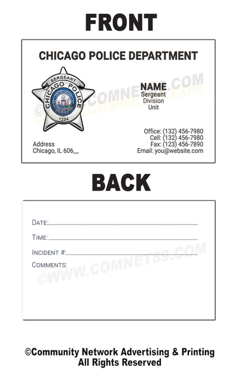Chicago Police Business Card #21 | Sergeant