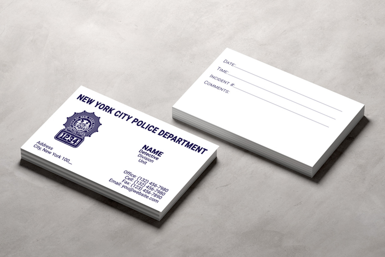 New York Police Department Business Card #4 | Detective