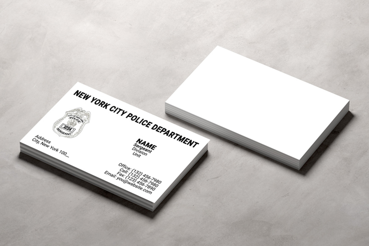 New York Police Department Business Card #5 | Sergeant