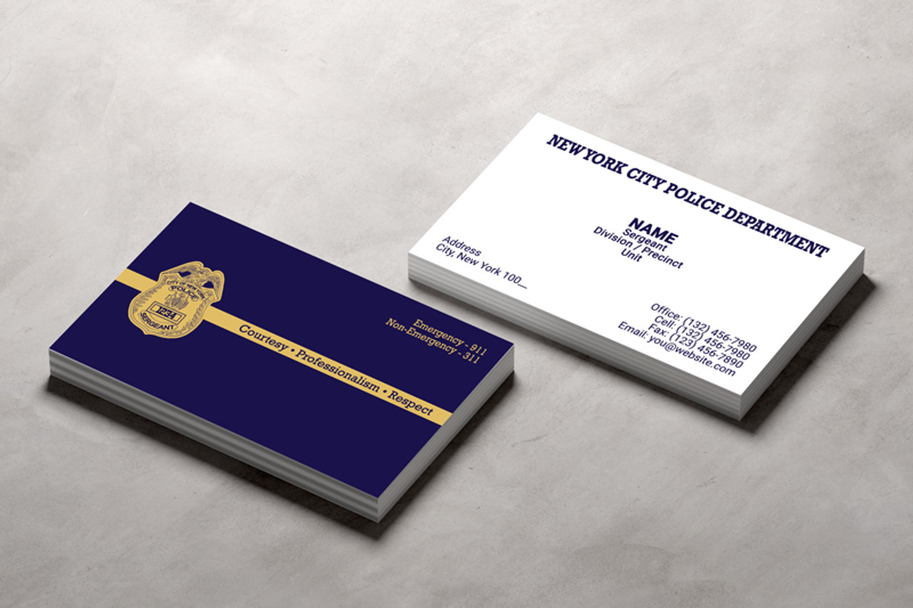 New York Police Department Business Card #17 | Sergeant