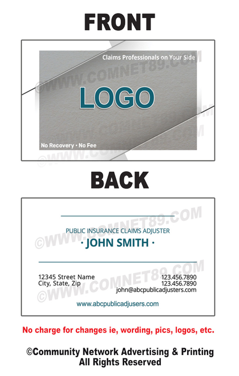 Public Insurance Adjuster Business Card 05