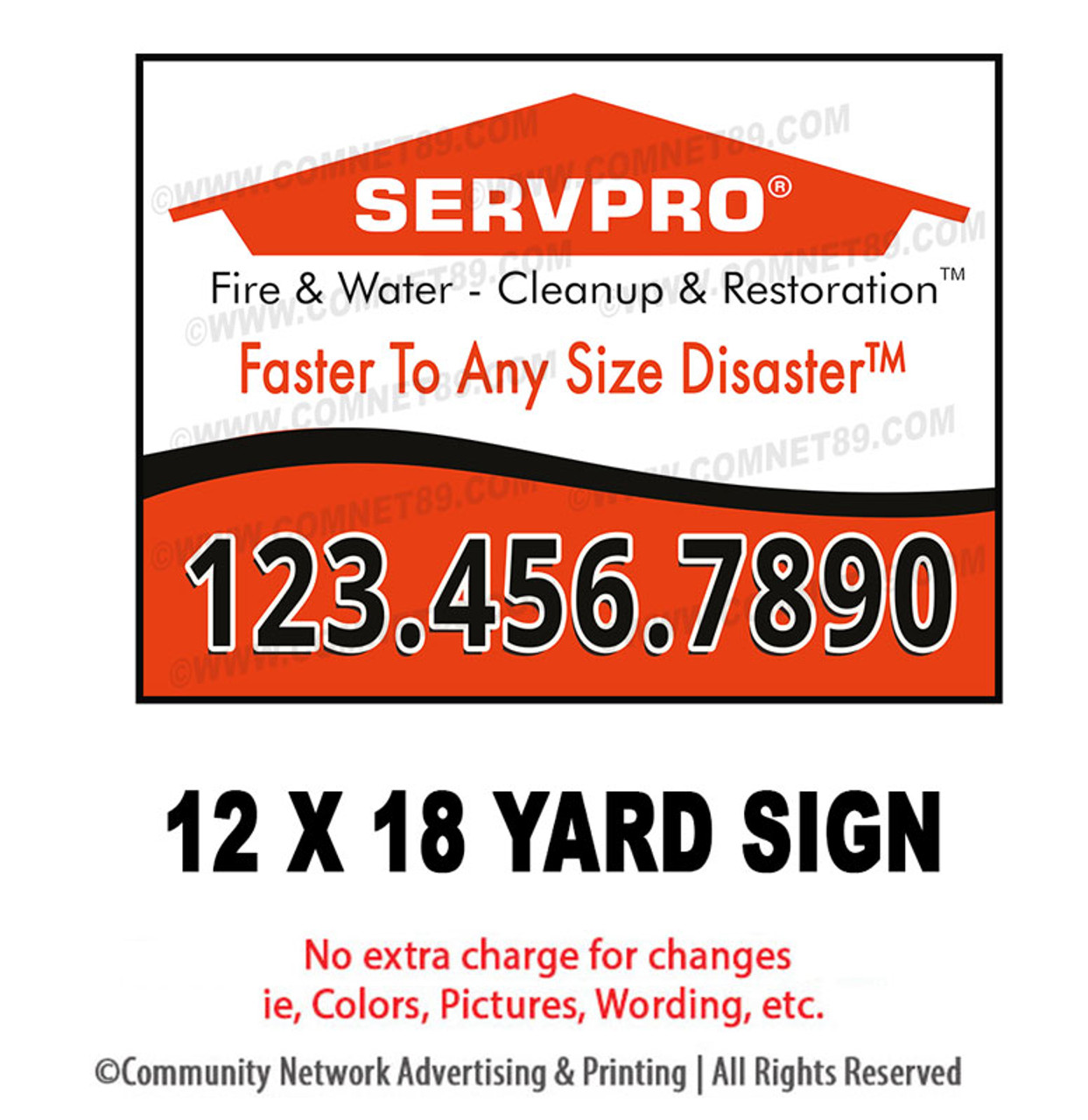 Servpro Yard Sign 08 | 12" x 18"