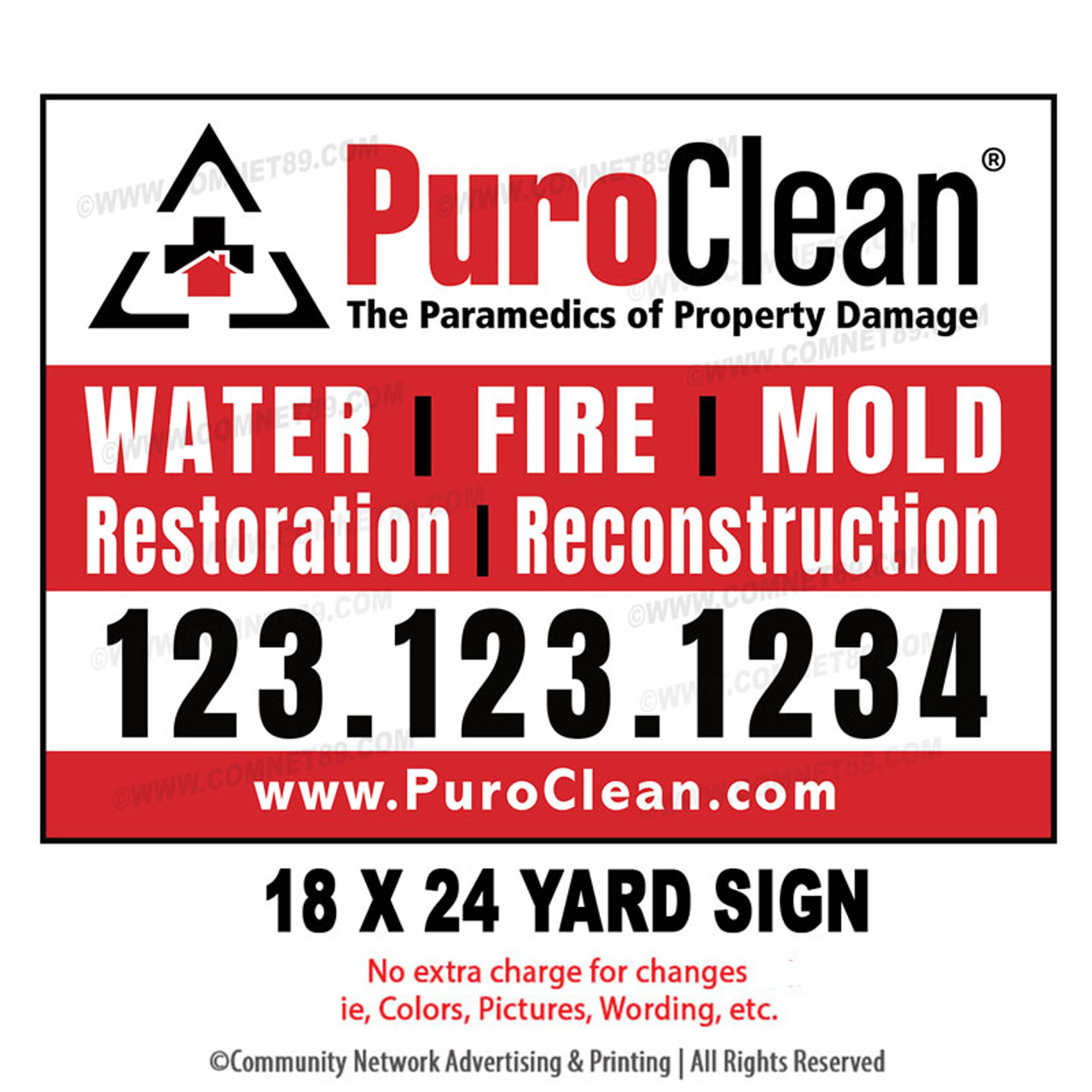 PuroClean Yard Sign 04 | 18" x 24"