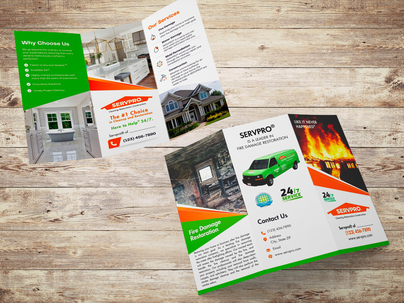 Servpro Trifold Brochure | Fire Damage Brochure