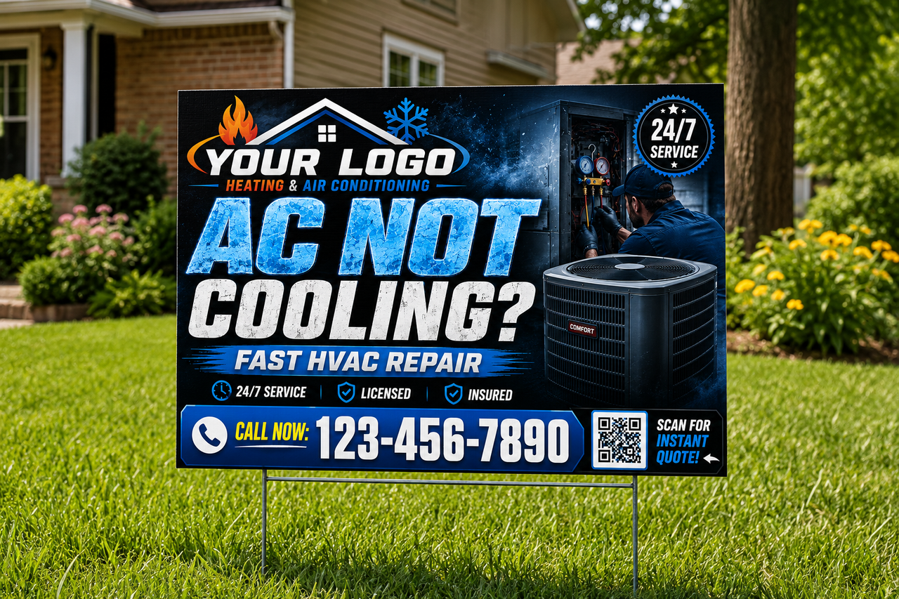 HVAC Yard Sign 12 | 24" x 18"