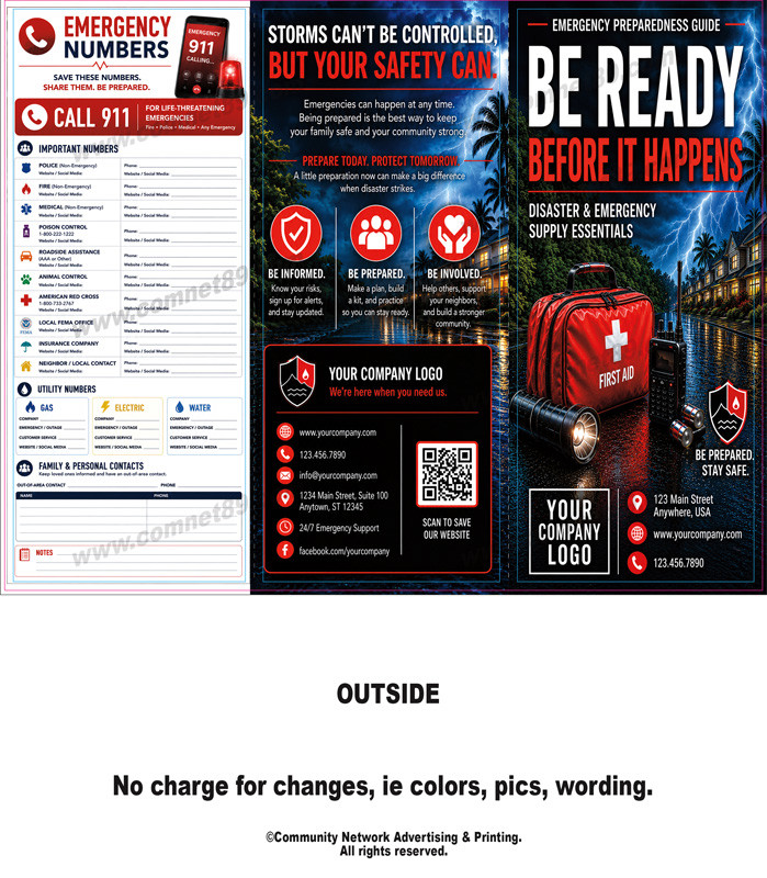 Emergency Preparedness Brochure 01 | 8.5 x 11 | TriFold