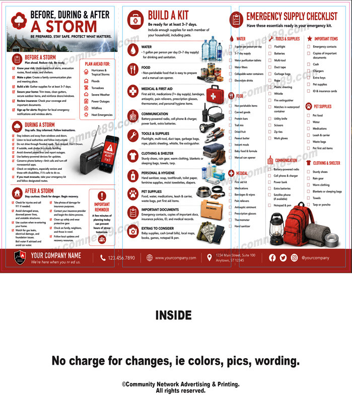 Emergency Preparedness Guide | Storm & Disaster Safety Brochure