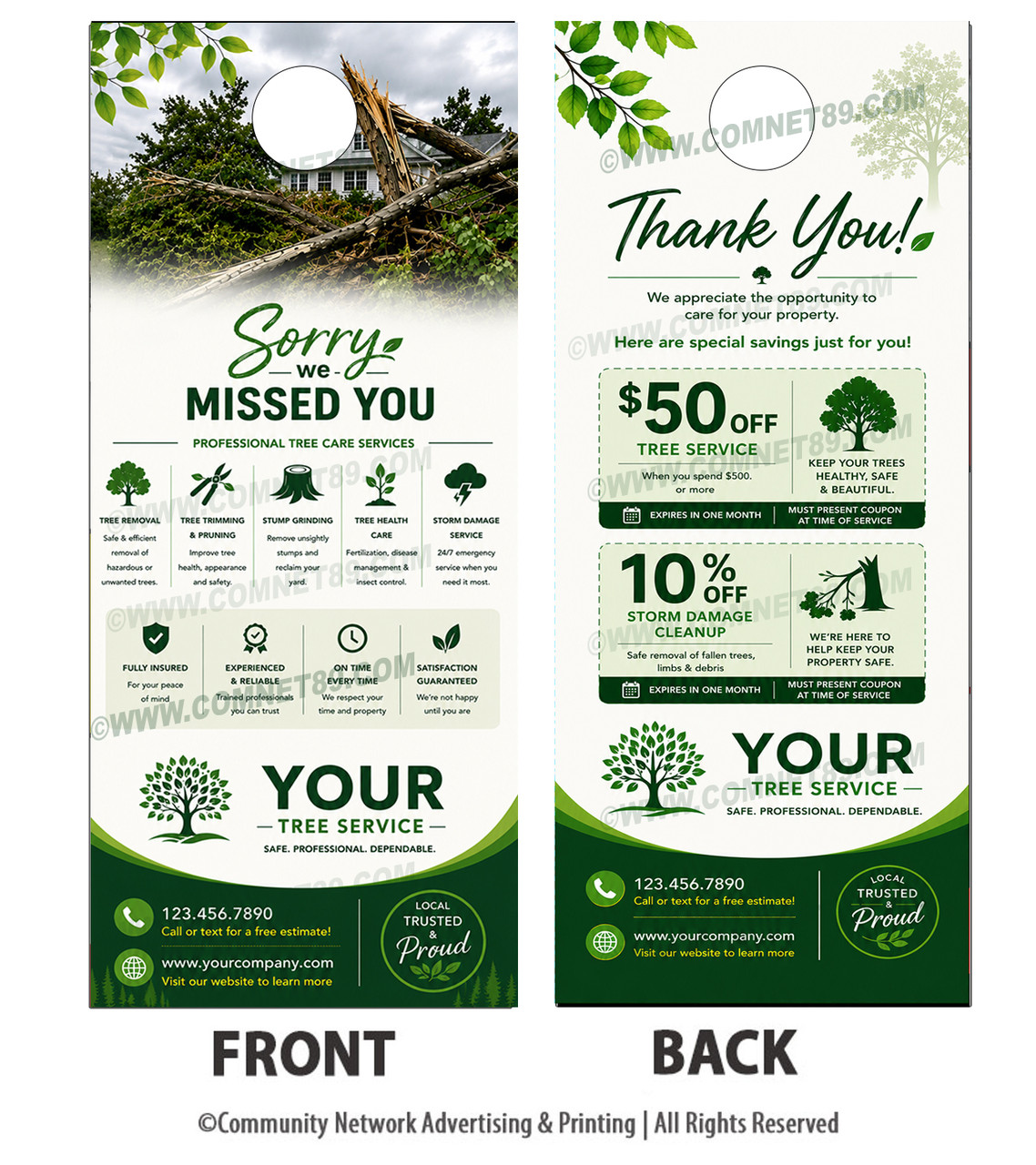 Tree Service Door Hanger 10