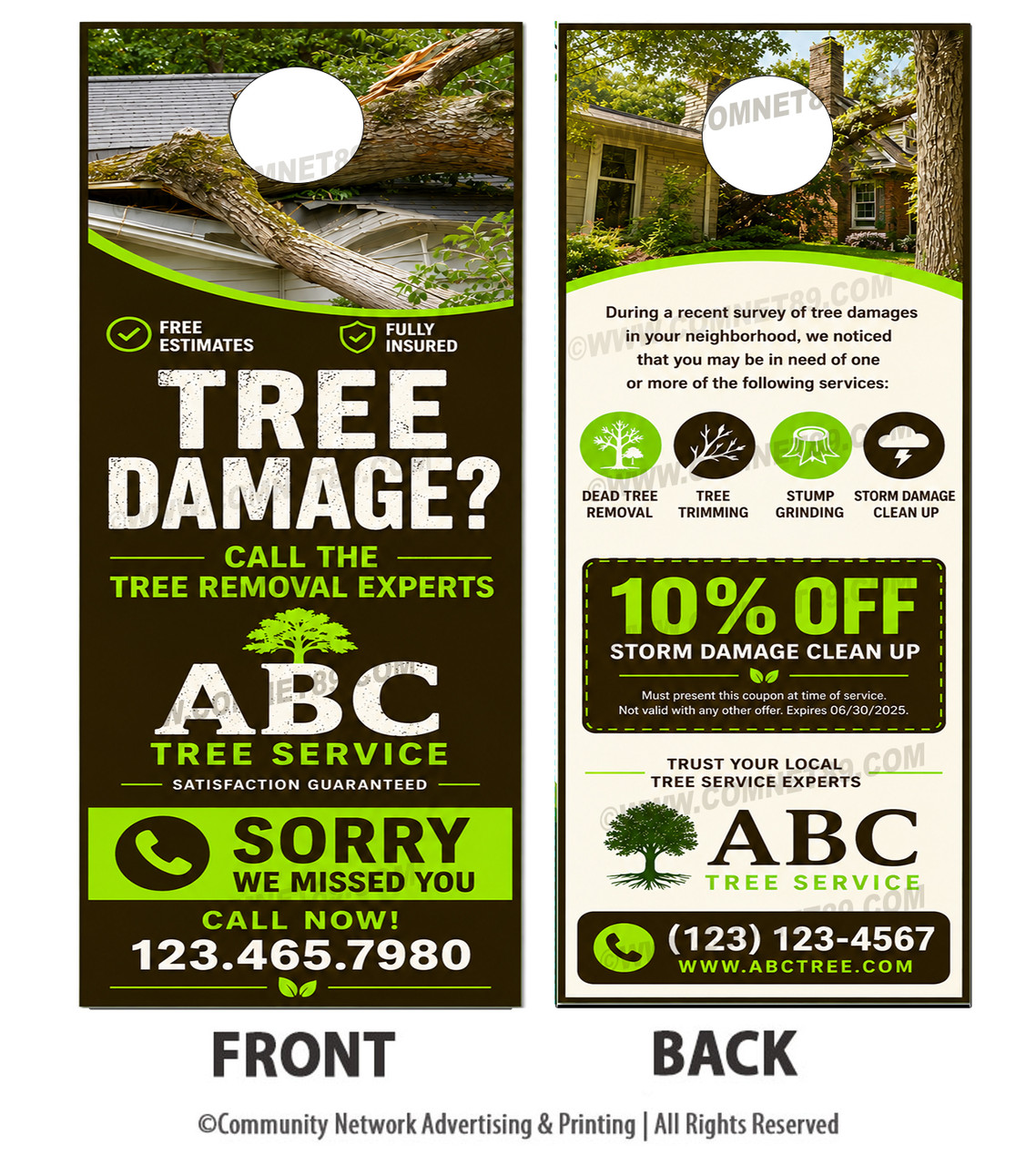 Tree Service Door Hanger 11