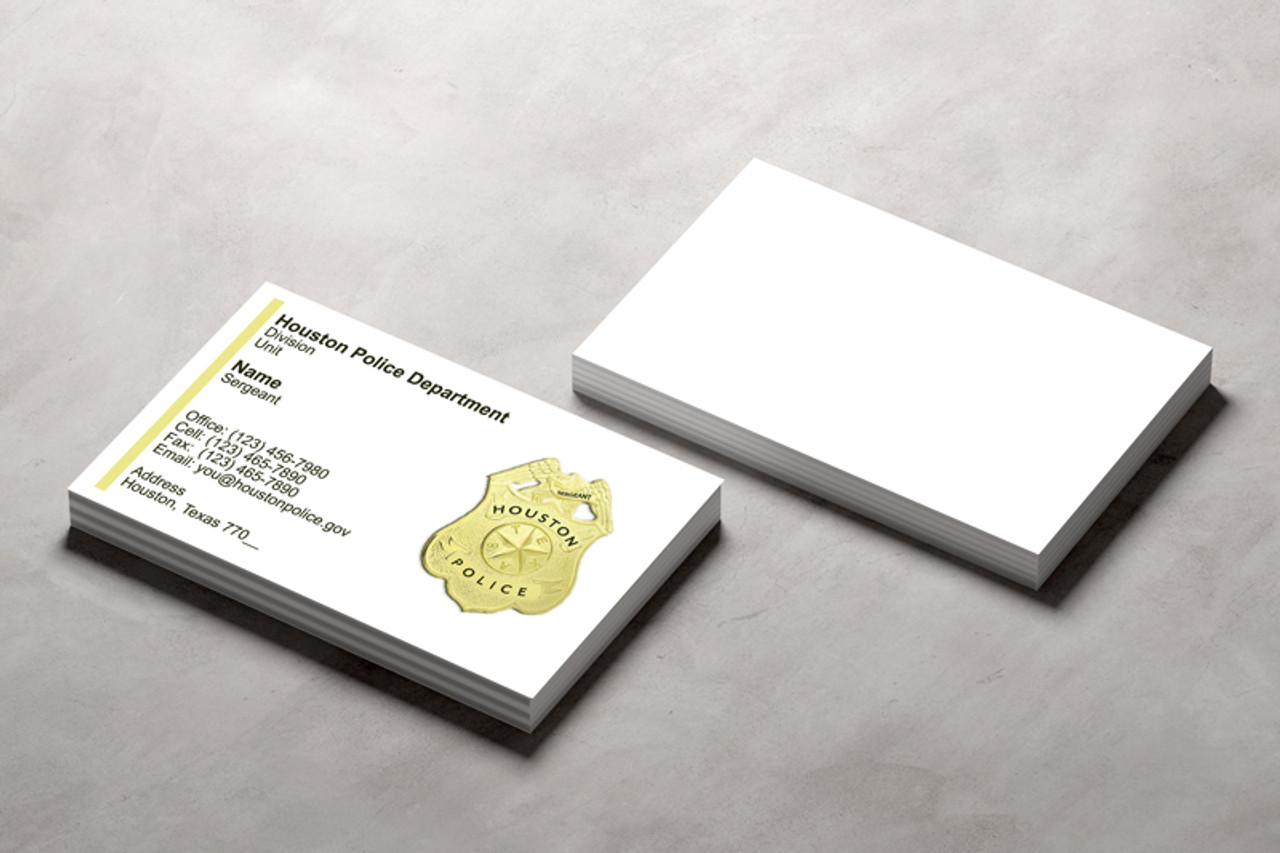 HPD Business Card #6 | Police Sergeant Badge