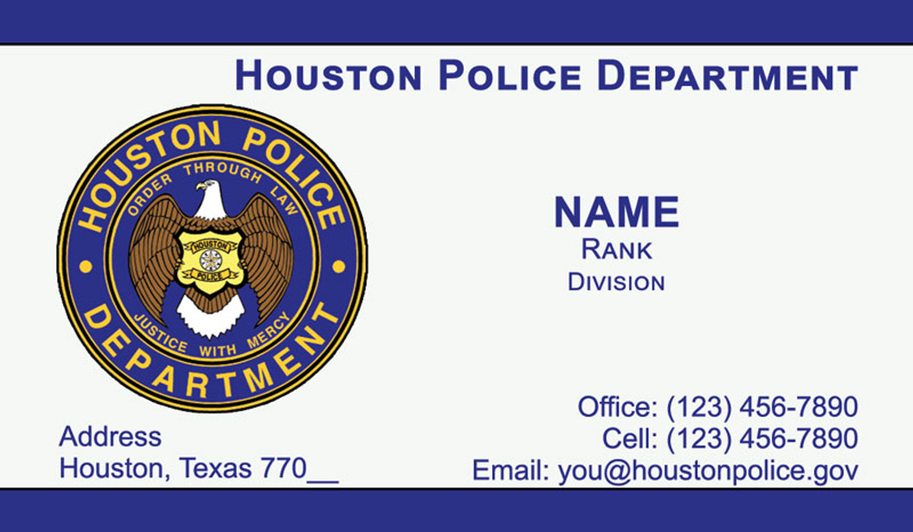 HPD Business Card #13 | Police Department Patch