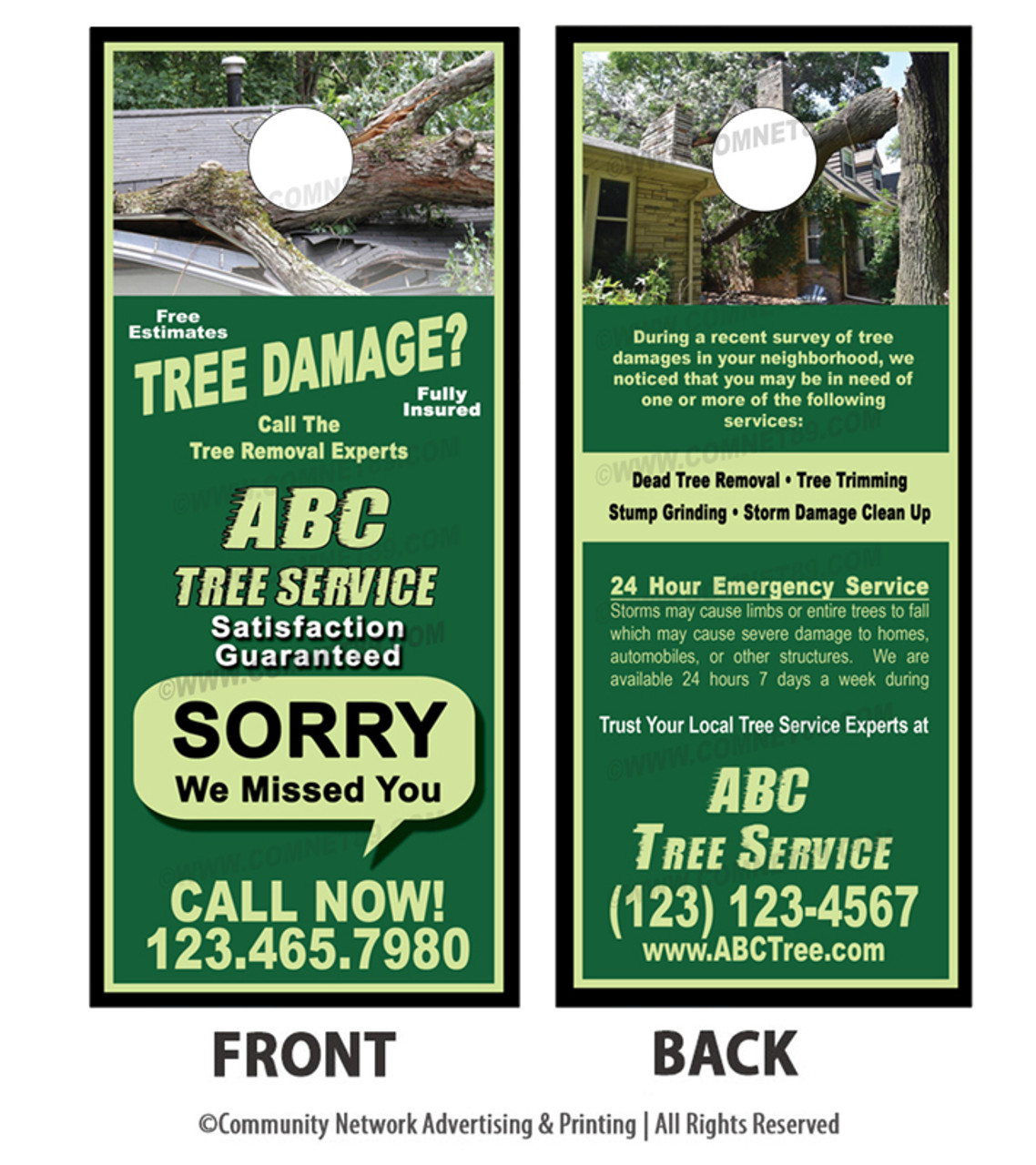 Tree Service Door Hanger 01