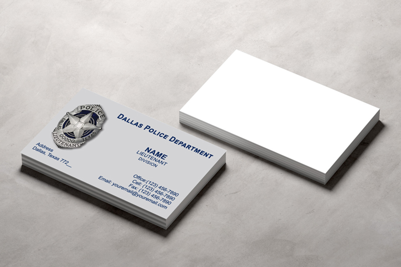 DPD Business Card #7 | Lieutenant Badge