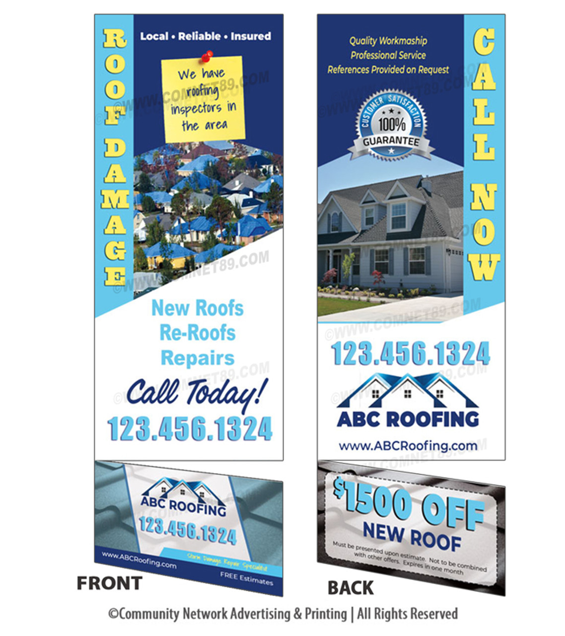 Roofing RIP Rack Card 11 | Rack Card + Business Card