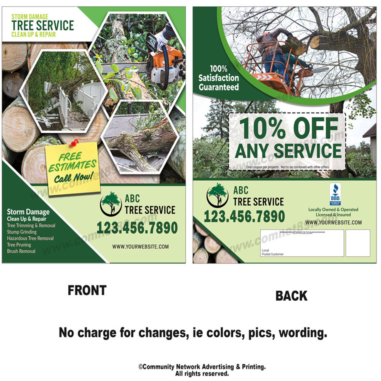 Storm Damage Tree Service EDDM Postcard 01 | 8.5 x 11