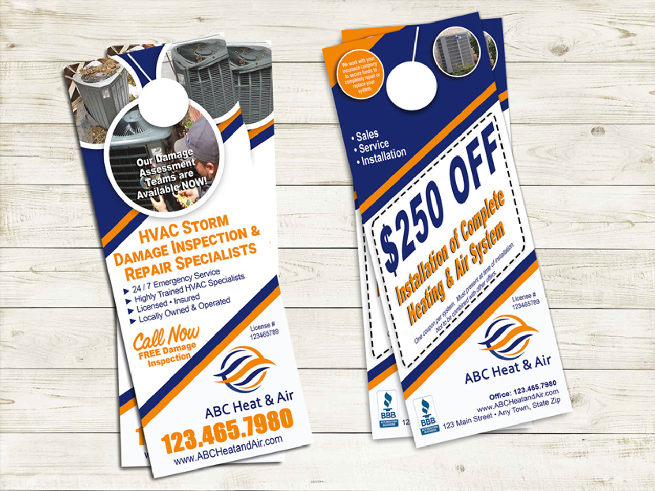 HVAC Door Hanger 07 | 4" x 9"