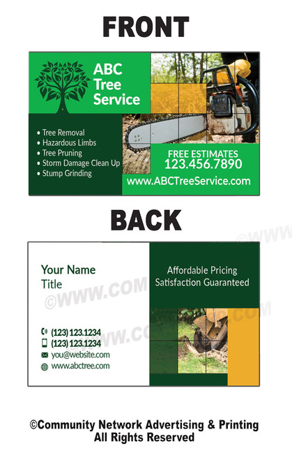 Tree Service Business Card 03 | Double Sided Tree Service Business Card 03 | Double Sided