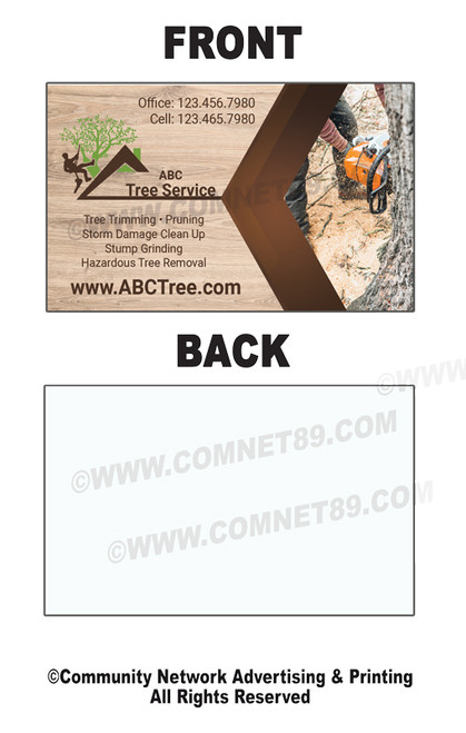 Tree Service Business Card 04 | Single Sided Tree Service Business Card 04 | Single Sided