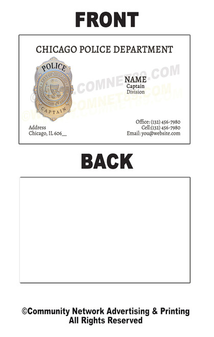 Chicago Police Business Card #11 | Captain Chicago Police Business Card #11 | Captain