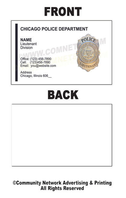 Chicago Police Business Card #13 | Lieutenant Chicago Police Business Card #13 | Lieutenant