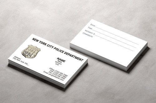 New York Police Department Business Card #2 | Officer Badge