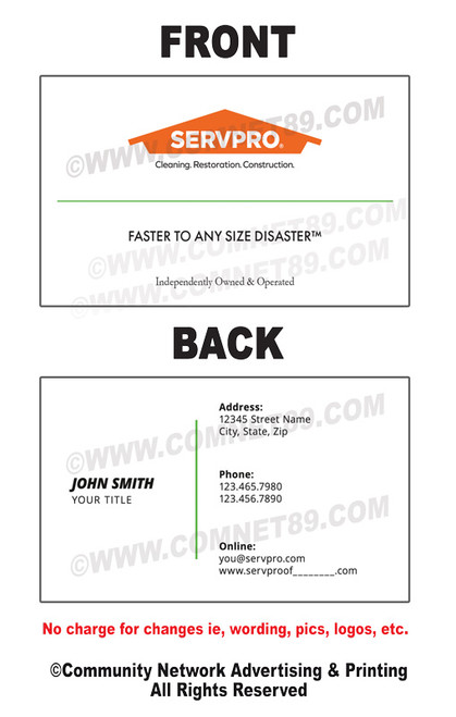 Servpro Business Card 04 Servpro Business Card 04