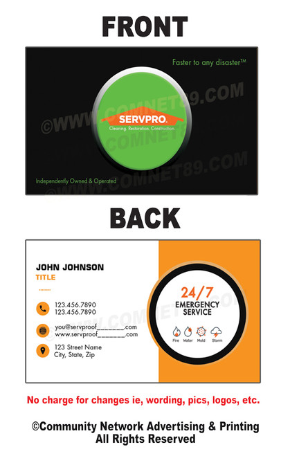 Servpro Business Card 11 Servpro Business Card 11